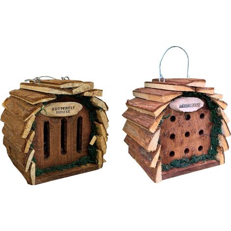 Wooden Hanging Butterfly & Ladybird House Set (1/5)