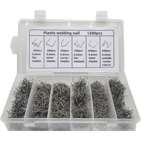 Clous de Soudage en Plastique Thermofusibles, Clous de Rparation en Plastique pour Pare-chocs de Voiture avec Bote Adquate pour Agrafes Chaudes pièce de rechange pour voiture (1/5)