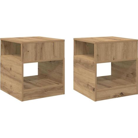 Maison Exclusive - Beistelltisch 2 pcs Artisan-Eiche 40,5 x 40 x