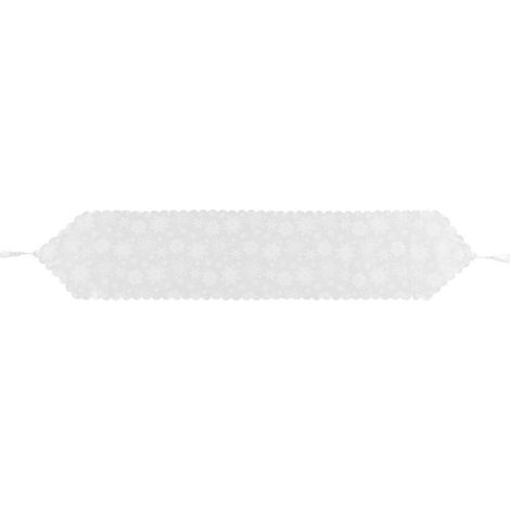 Chemin de table festif de Noël, nappe, décoration de bureau, housse de table lavable pour usage intérieur et extérieur, 34 x 180 cm (1/5)