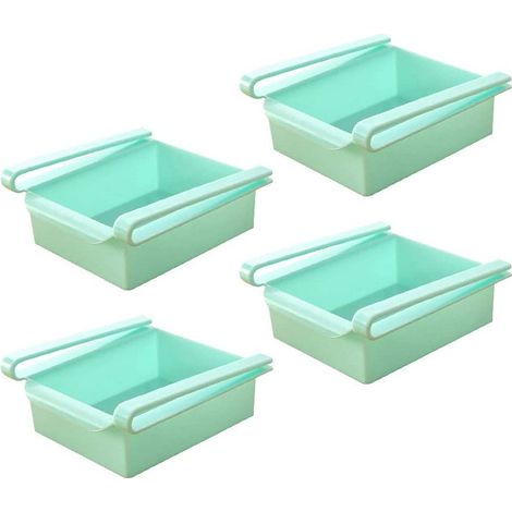 Ensemble de quatre tiroirs pour réfrigérateur, boîtes de conservation pour congélateur, étagère de rangement pour aliments de cuisine (1/5)