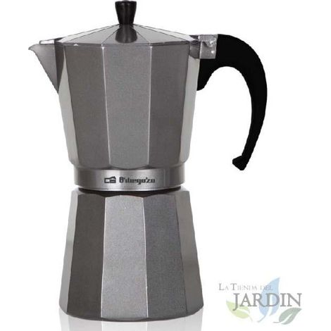 SILVER Caffettiera italiana Orbegozo in alluminio. Capacità 6 tazze.