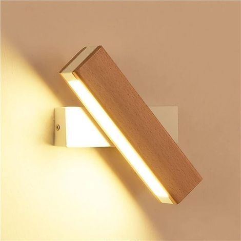 Wandleuchte aus Massivholz – EINNENFFER – Minimalistische Nachttischlampe 21 cm, 4 W, warmes Licht, elegantes Design und einfache Montage (1/5)
