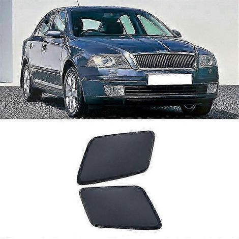 Juego de tapas de boquillas del lavafaros del parachoques delantero Skoda Octavia Mk2 1Z0955109 y 1Z0955110 Edición 0618 (1/4)