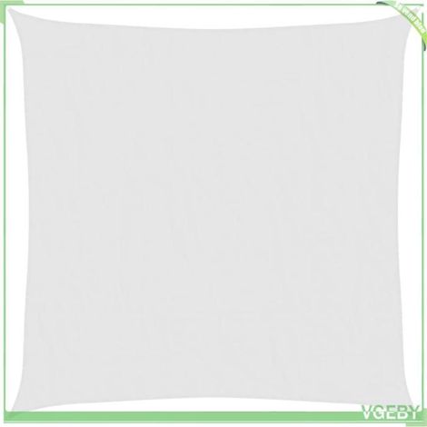 Voile d'ombrage - FAFEICY - 4000407 - 7x7 m - 100% polyester Oxford PU - Gris clair anti-UV (1/5)