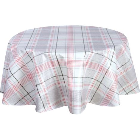 Nappe en toile cirée ronde CARREAU (1/4)