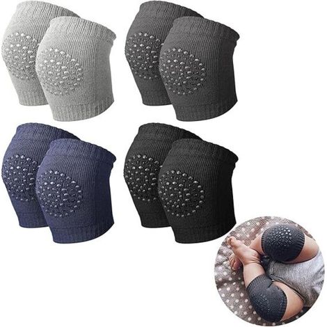 paia di tappetini antiscivolo per bambini, ginocchiere elastiche e scaldamuscoli per bambini [Taglia unica (0-3 anni)] (1/4)