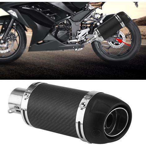 Pot d'échappement moto universel 51mm en fibre de carbone mate réelle, silencieux avec DB killer, modifié, tuyau d'échappement (1/5)