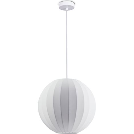 Paco Home Suspension  Lampe Suspendue Salon Chambre Salle À Manger Moderne Nylon E27 Blanc, Lampe à suspension - Type 3