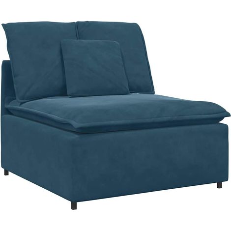 Modulo Centrale Divani da Giardino Divano Modulare con Cuscini Blu 100 cm (1/5)