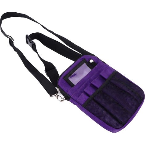 Marsupio nero/viola – stile Oxford – porta attrezzi – tasche multiple – grande capacità – portatile