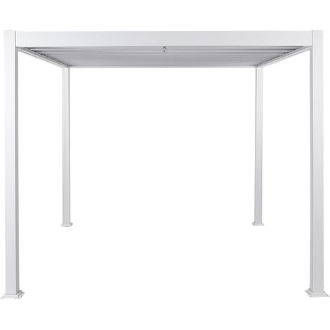 Gazebo FORNOLI Metal 310 cm 310 cm White (1/5)