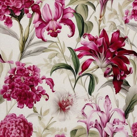 Tela decorativa para exteriores Oxford - Motivo de flores I DX5656 (1/5)