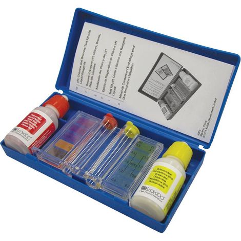 pH- und Chlortest-Set für Schwimmbäder – 20 ml Oto-Reagenz und Phenolrot – Wassertester mit Sicherheitskappen