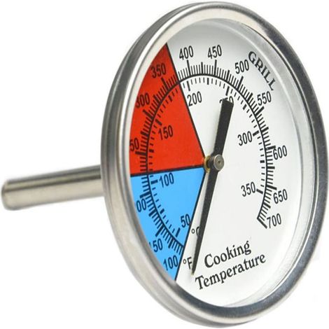 Thermomètre De Fumage - 53 Mm - Plage 50 À 350 °C - Acier Inoxydable - Pour Barbecue Et Fumoir Au Charbon - 1 Pièce (1/5)