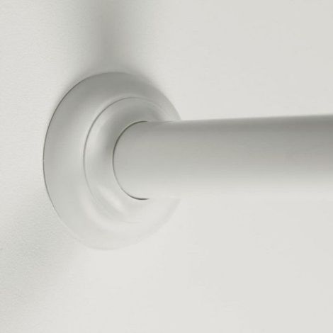 Tringle De Rideau De Douche - Aluminium - 90x90 Cm - Diamètre 28 Mm - Blanc - 1 Pièce (1/4)