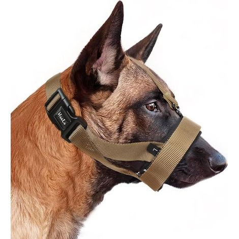 Muselière pour Chiens, Bandeau Nylon Réglable, Vert, M (1/5)