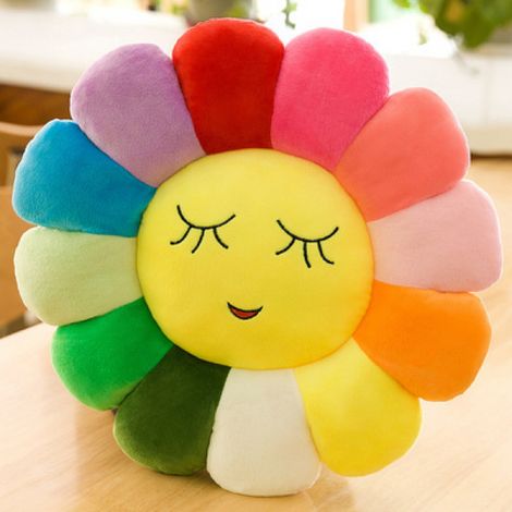 Soleil Fleur de sol Taie d'oreiller enfants doux Coussin d'assise Chaise Canapé Coussinets pour chambre 38cm (1/5)