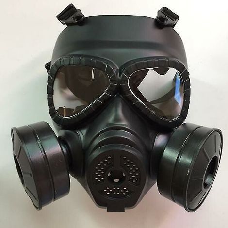 Atemschutzmaske, taktische schwarze Gasmaske, Outdoor-Schutzmaske im Militärstil (1/2)