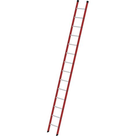 Günzburger Steigtechnik Sprossen-Anlegeleiter GFK/Alu ohne Traverse 14 Sprossen - 035014 (1/3)