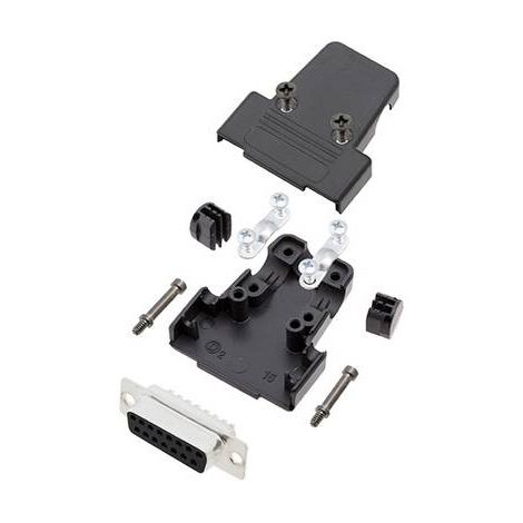 TRU COMPONENTS TCTRIP15DBSK 7708892 Kit embase SUB-D femelle 180 ° Nombre de pôles: 15 fût à souder (1/2)