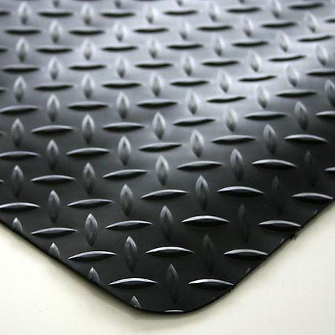 COBA, Tapis anti-fatigue DECKPLATE, dimensions fixes, noir, (1/4)