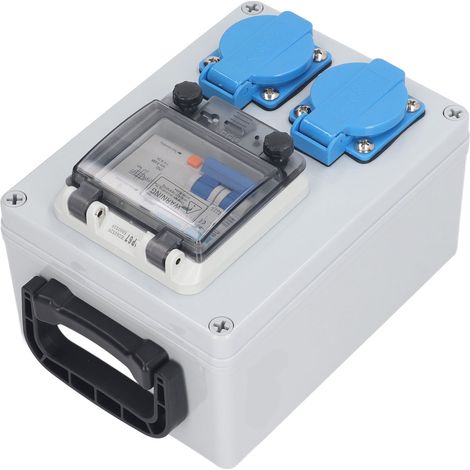 Prise murale 2P+N, boîtier ABS étanche, boîte de dérivation portable pour usage intérieur et extérieur, 250 V, 16 A (1/5)