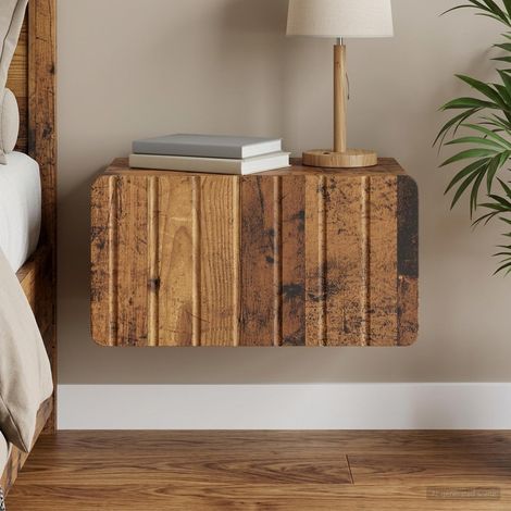 vidaXL Cabinet de chevet mural Bois ancien 49 x 34,5 x 24 cm (1/5)