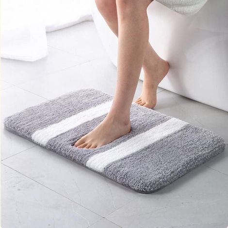 Tapis de salle de bain 40 cm x 60 cm tapis de salle de bain antidérapant lavable en machine tapis super absorbant tapis de salle de bain (1/4)