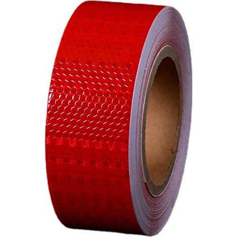 Cinta reflectante adhesiva, cinta de advertencia, cinta reflectante de advertencia, pegatina de seguridad nocturna, cinta reflectante roja para remolques, vehículos de exterior, camiones. (1/5)