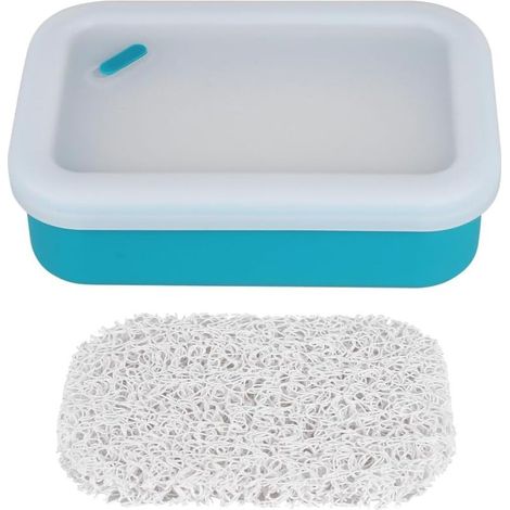 Porte-savon de voyage compact, silicone anti-fuite, avec drainage et couvercle. Idéal camping, sport, dortoir, salle de bain. (1/5)