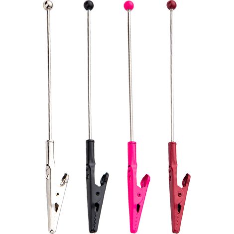 Pince crocodile multicolore en fil métallique, pince mémo en métal, pince crocodile à longue queue, pince photo, pince à cartes, accessoire de bureau pour bloc-notes, petite pince résistante (1/5)
