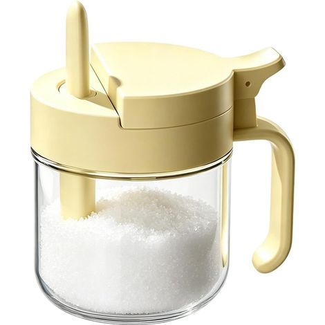 Pots à épices de cuisine Range-épices Récipient étanche pour sel pour Cuisiniers Amateurs, Fans de Cuisine, Chefs, Placard, Garde-manger, Camping-car, Appartement, Coin (1/5)