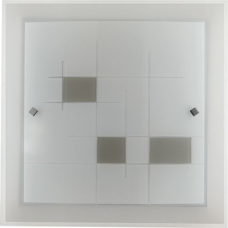 "Plafoniera MUSA in vetro bianco 30x30 cm." (1/3)