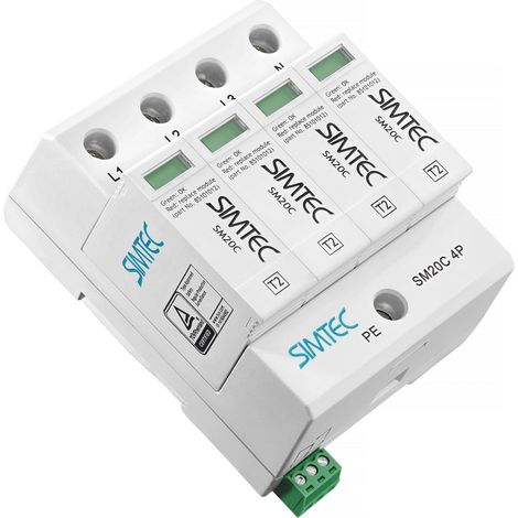 Scaricatore di sovratensione a varistore tipo 2, classe C, quadripolare, SM20C/4-275