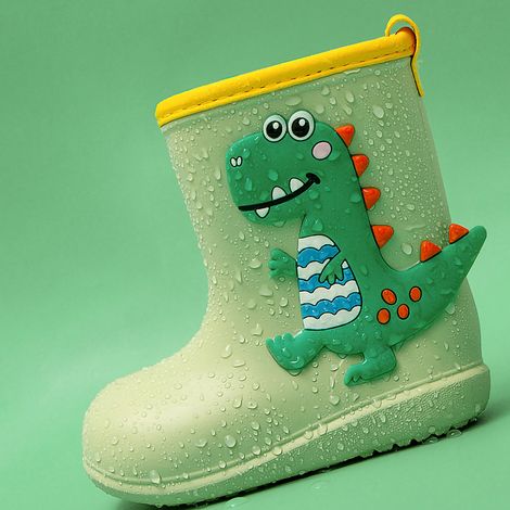 Bottes de pluie enfant "Happy Mary" vert tendre taille 16 (intérieur 16 cm) – chaussures imperméables dessin animé pour garçons et filles, étudiants, bébé, 4 saisons. (1/5)