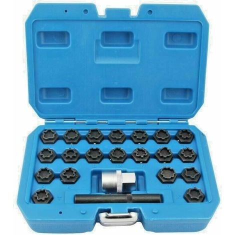 Trade Shop - Set 22 Pz Bussole Per Rimozione Dadi Bloccaggio Antifurto Ruote Audi Hy156163 - (1/2)