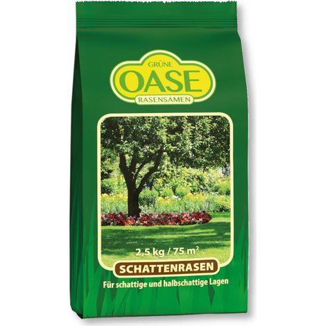 Oasis gazon ombragé 2,5 kg graines de gazon, herbe, graines, gazon de sport, famille, robuste