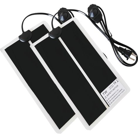 Tapis Chauffant pour Terrarium, 15 x 28 cm, Réglable de 0 à 35 Degrés, Tapis Chauffant pour Reptiles, Amphibiens et Petits Animaux, Surface Résistante à l'Eau, Fiche Européenne, 7W, 220V-240V (1/5)