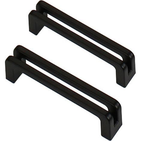 Poignée Meuble - Acier Inoxydable Noir Mat - Espacement Trous 96 mm - Pour Cuisine Armoire Tiroir - Lot de 2