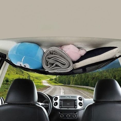 Filet De Rangement Plafond - 70 X 50 Cm - Double Couche - Pour Voiture Camion SUV Van Camping - 1 Unite (1/4)