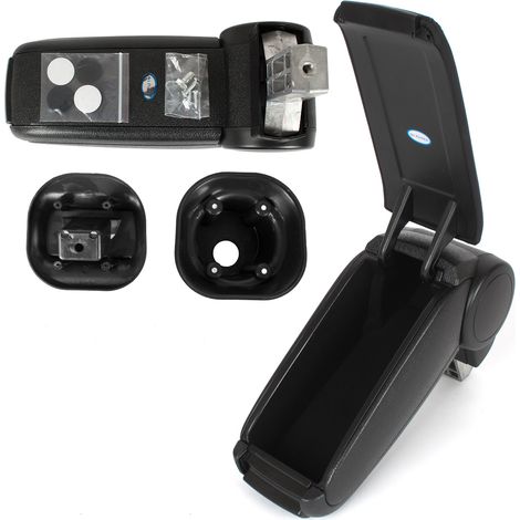 Set bracciolo MINI R56 06-13 in ecopelle nera + kit di montaggio (1/2)
