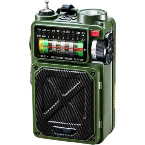 Radio D'Alarme Solaire D'Urgence Manuelle pour Camping en Plein Air, Radio Solaire Multibande pour la Prévention des Tremblements de Terre (1/2)