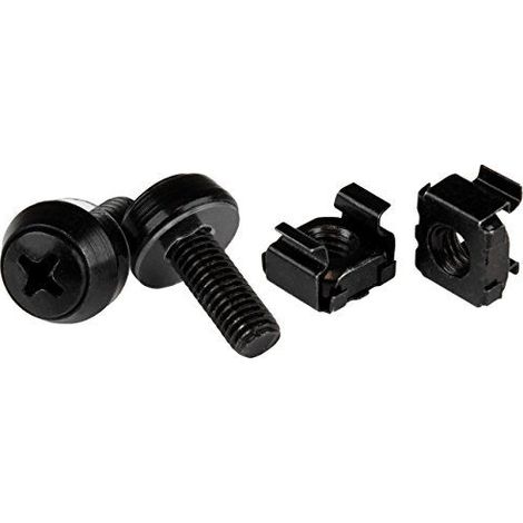 StarTech Paket mit 100 M6 Montage-Schrauben Schwarz Stahl (1/3)