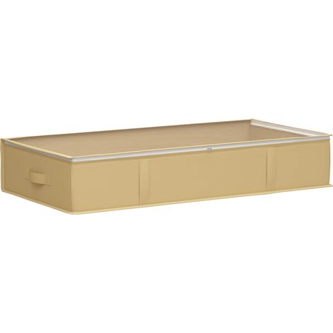Storage Box with Transparent Top Window Cream 90 x 48 x 15 cm vidaXL
