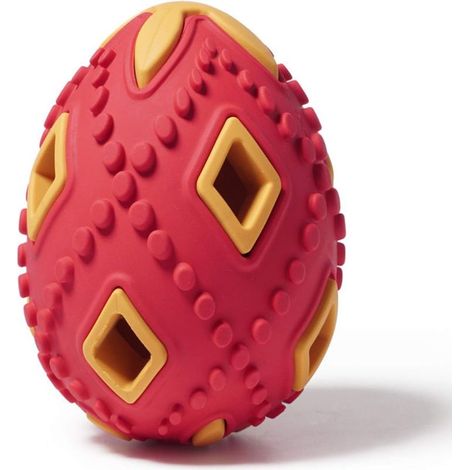 Jouets pour chiots, balles de dentition interactives en caoutchouc, distributeur de friandises résistant à la pression pour la dentition. (1/3)