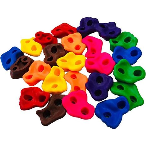 Grilles d'escalade pour enfants, poignées d'escalade, tour de jeu, murs d'escalade, multicolores, intérieur et extérieur (1/3)