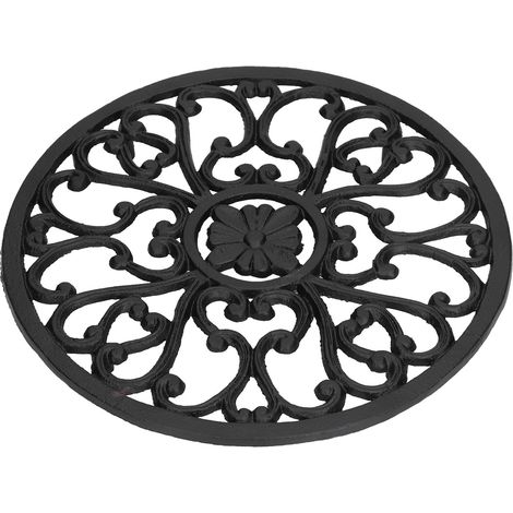 Metallener Blumentopfständer für den Außenbereich, Wohnzimmer, Balkon – schlichtes dekoratives Regal für Grünpflanzen, Sukkulenten, aus Schmiedeeisen (Modell H ohne Rollen) (1/5)