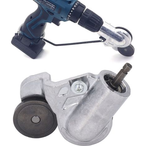 Cisailles à perceuse électrique, coupe-tôle, transformée en outil de coupe, modifiée en cisailles à tôle (1/5)