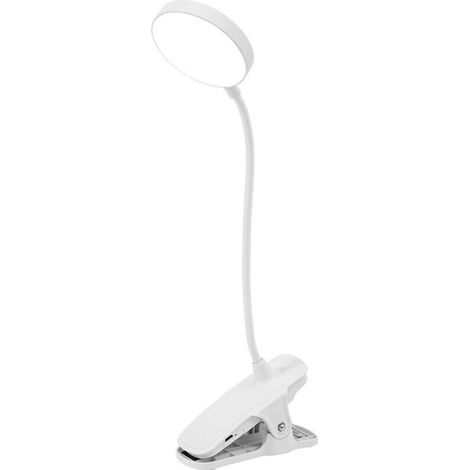 Lampe de lecture à clipser, alimentée par piles, lampe à clipser pour le lit avec 3 niveaux de luminosité, rechargeable par USB, lam (1/5)